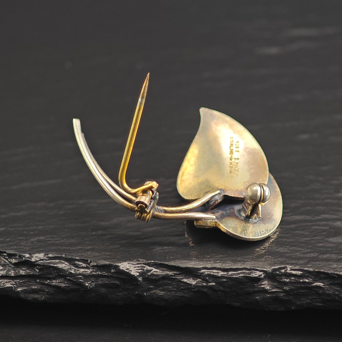 Norway Enamel Leaf Sterling Silver Brooch B2182
