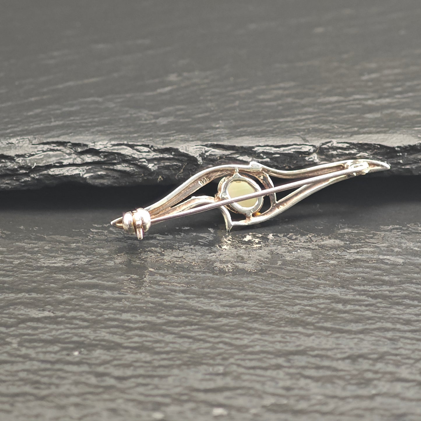 Natural Opal Sterling Silver Brooch B2183