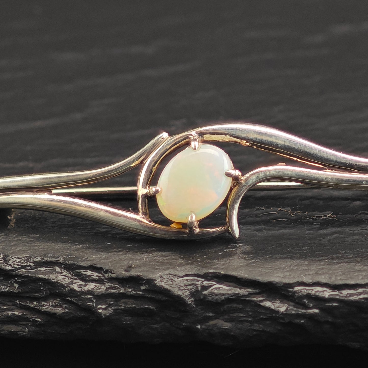 Natural Opal Sterling Silver Brooch B2183