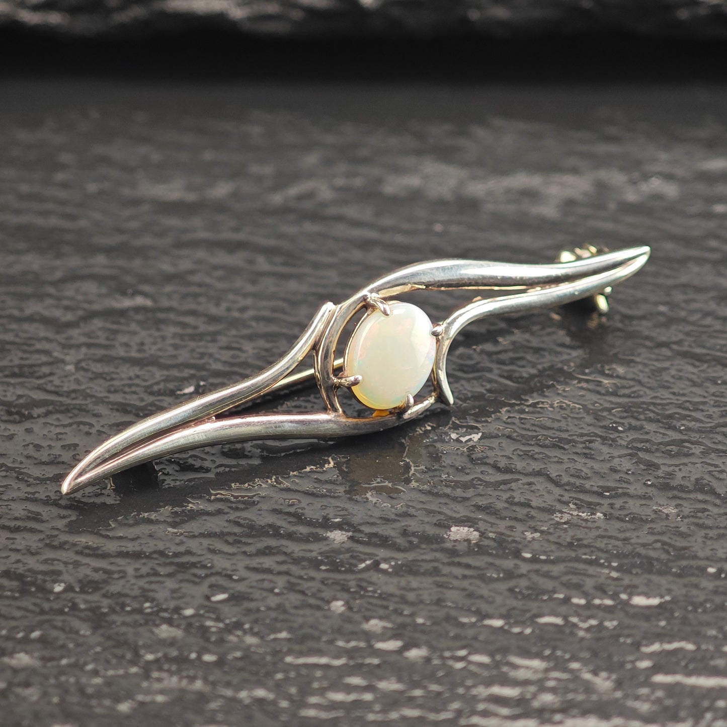 Natural Opal Sterling Silver Brooch B2183