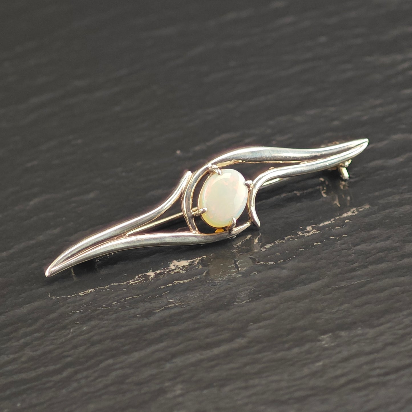 Natural Opal Sterling Silver Brooch B2183