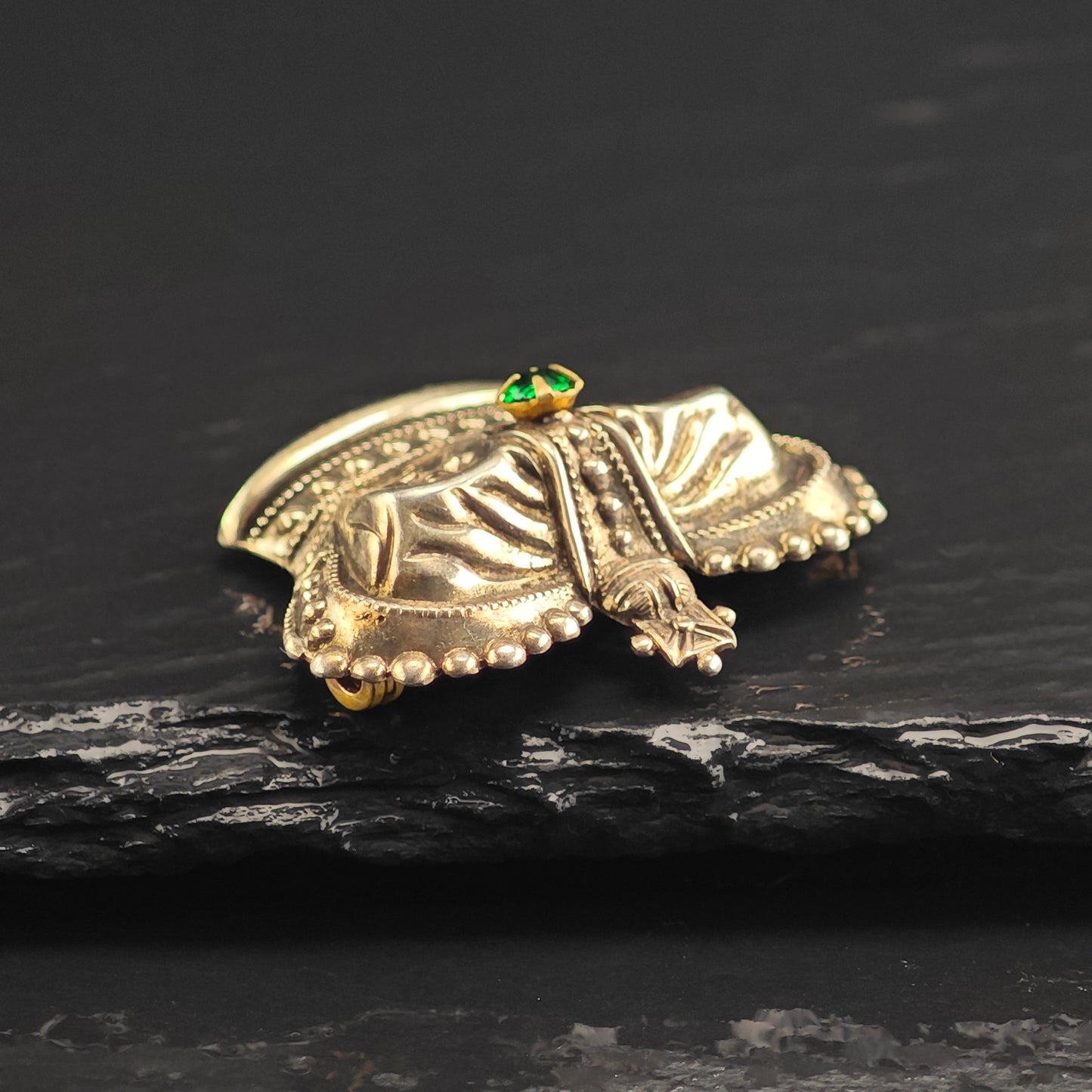 1950's Gold Plated Crown Sterling Silver Brooch B2184