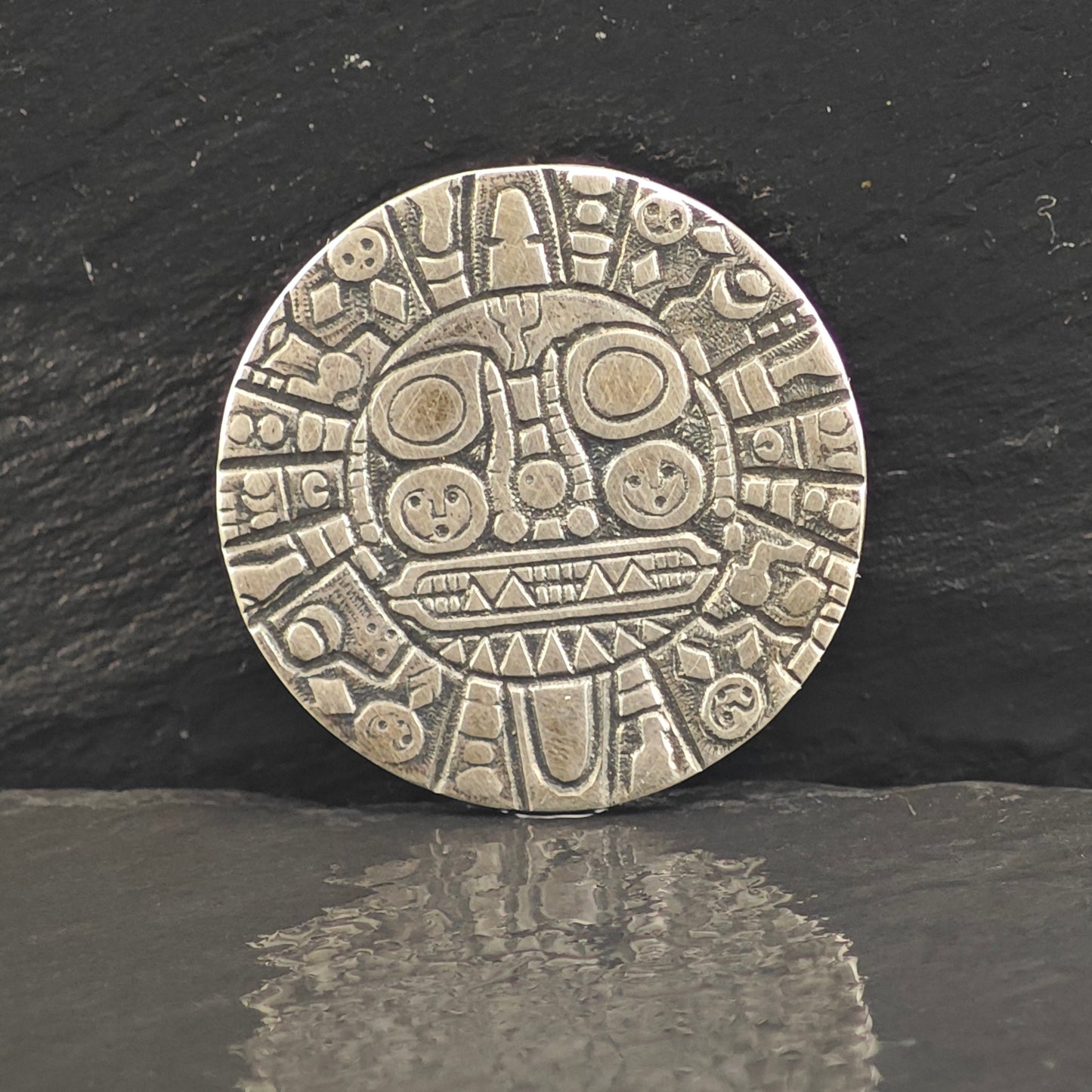Echenique Sun Sterling Silver Brooch Pendant  B2190
