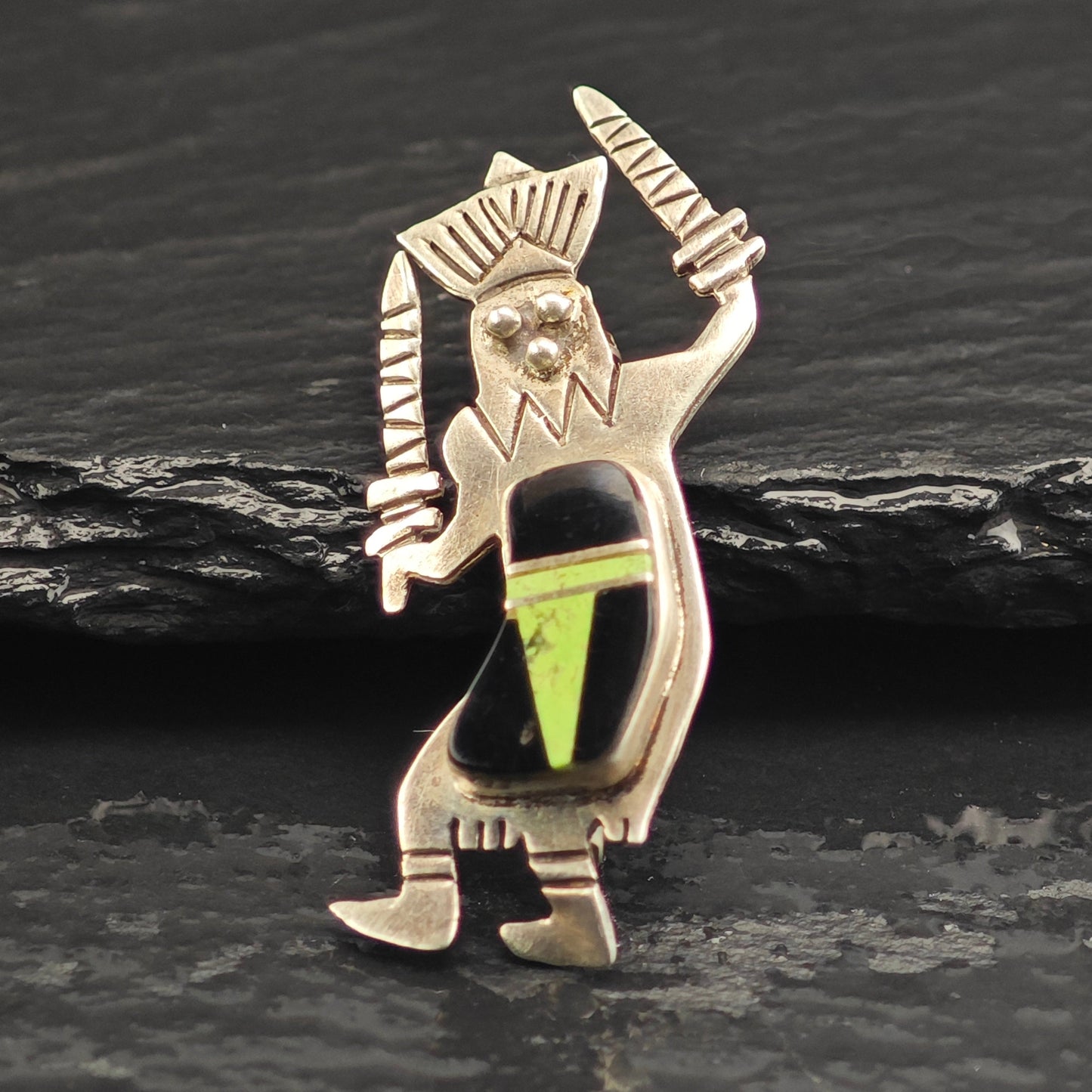 Navajo, Kachina Sterling Silver Brooch Pendant B2197