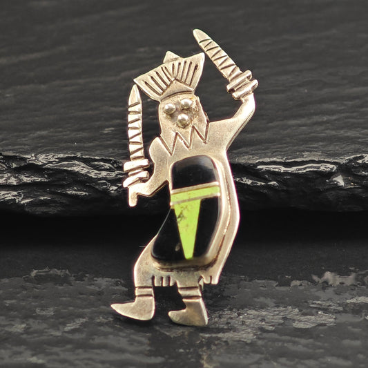 Navajo, Kachina Sterling Silver Brooch Pendant B2197