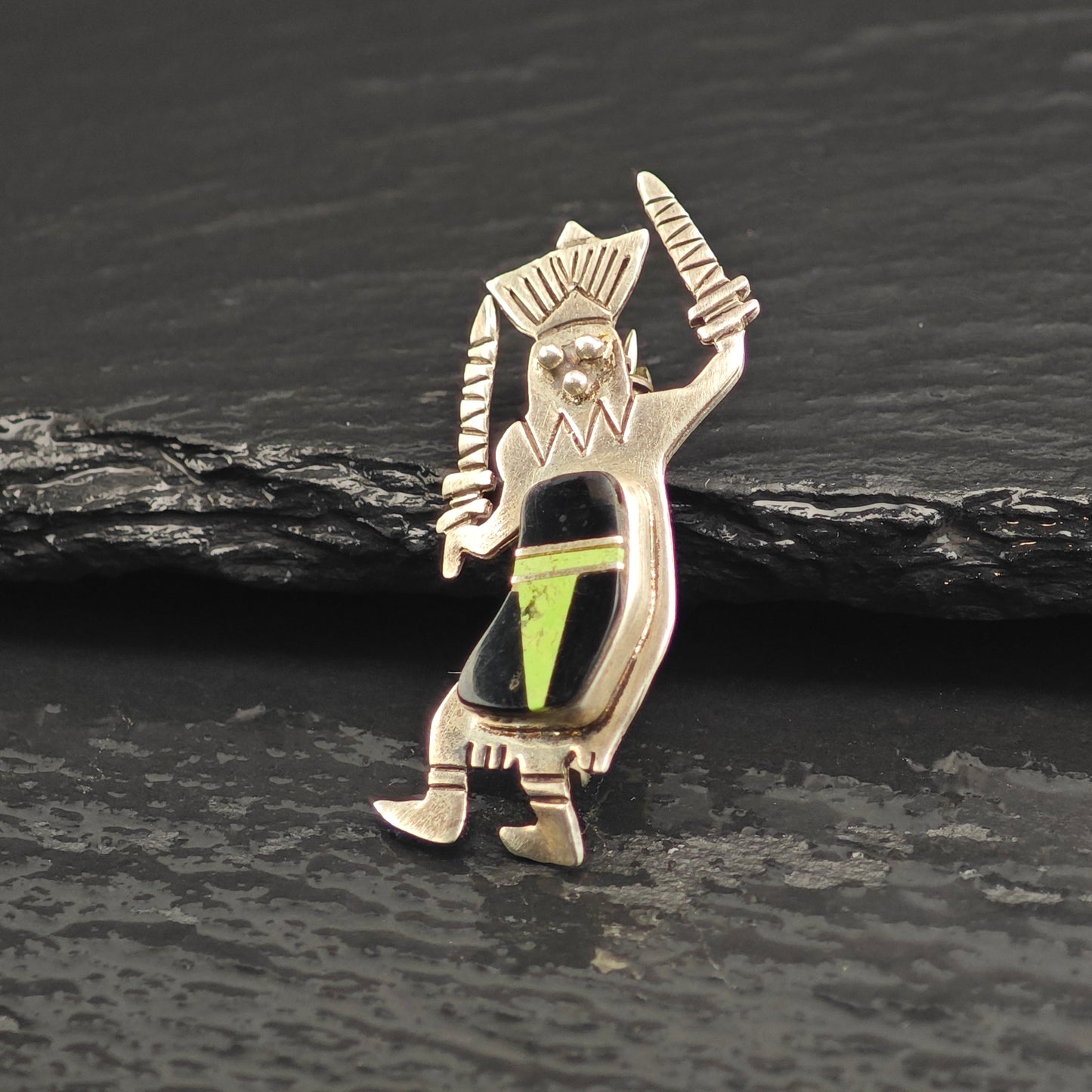 Navajo, Kachina Sterling Silver Brooch Pendant B2197