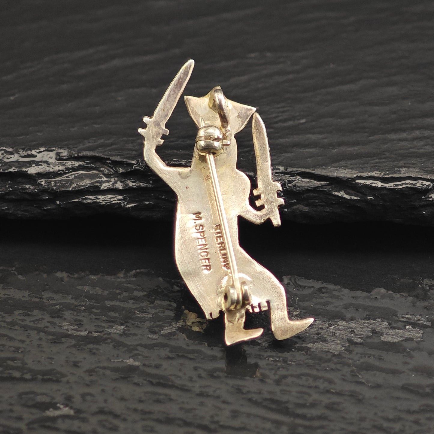Navajo, Kachina Sterling Silver Brooch Pendant B2197