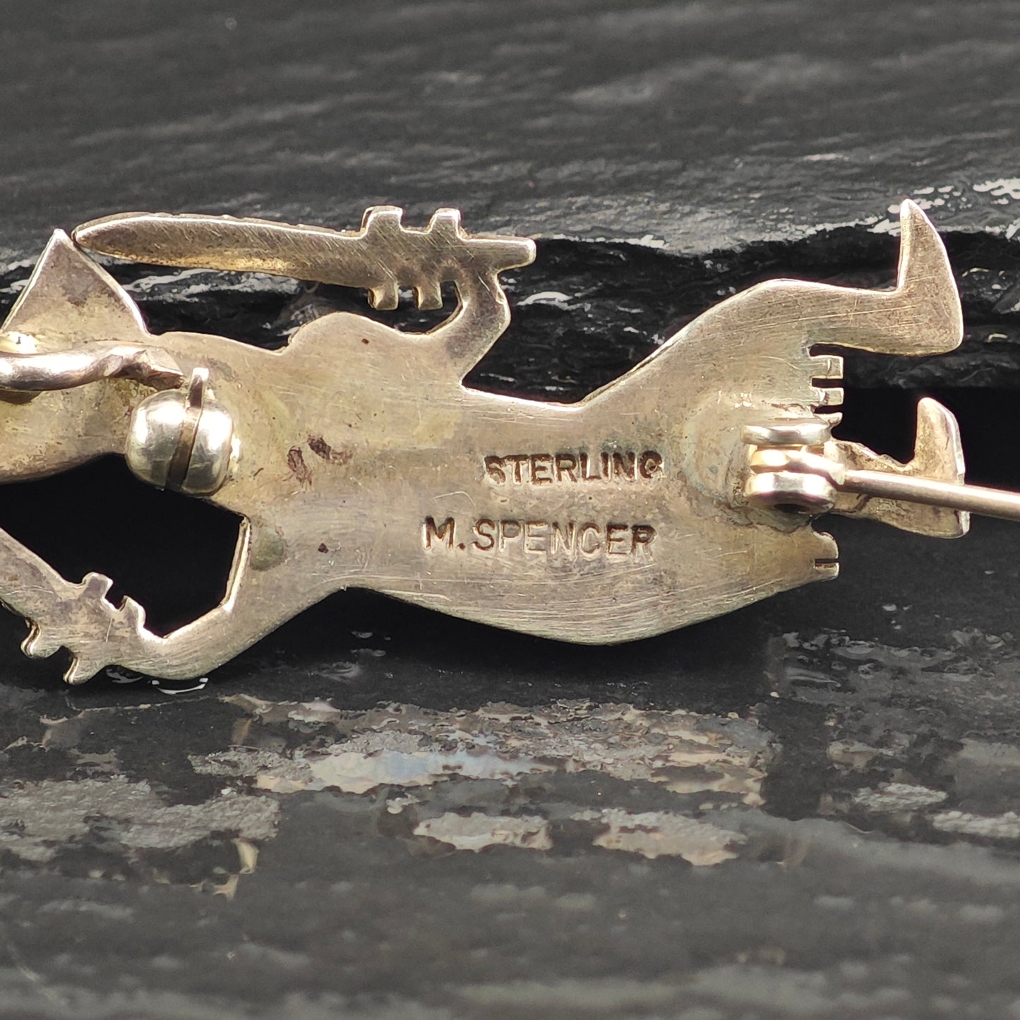 Navajo, Kachina Sterling Silver Brooch Pendant B2197
