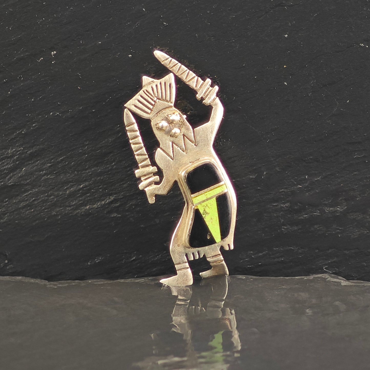 Navajo, Kachina Sterling Silver Brooch Pendant B2197