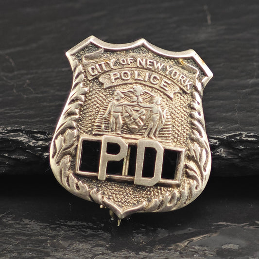 NY Police Shield Sterling Silver Brooch  B2199