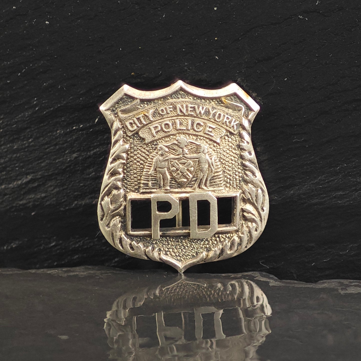 NY Police Shield Sterling Silver Brooch  B2199