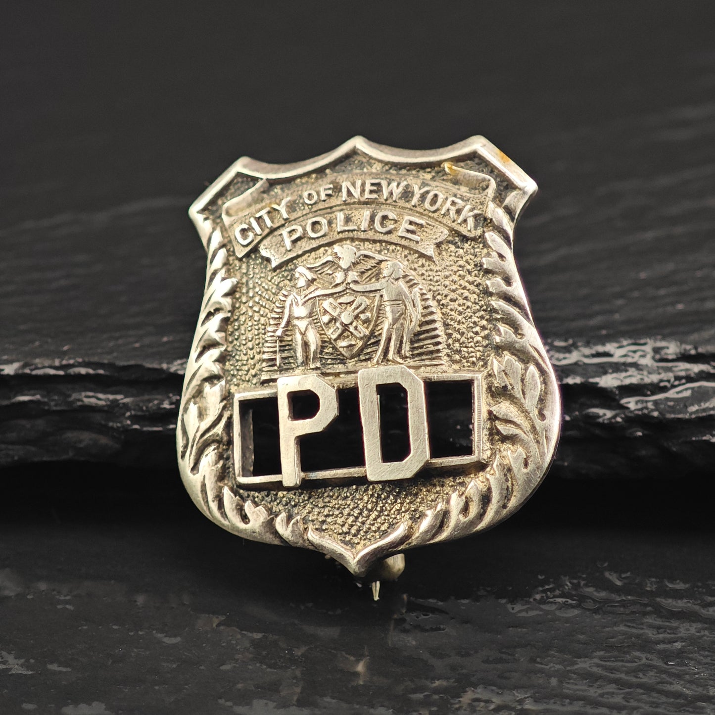 NY Police Shield Sterling Silver Brooch  B2199