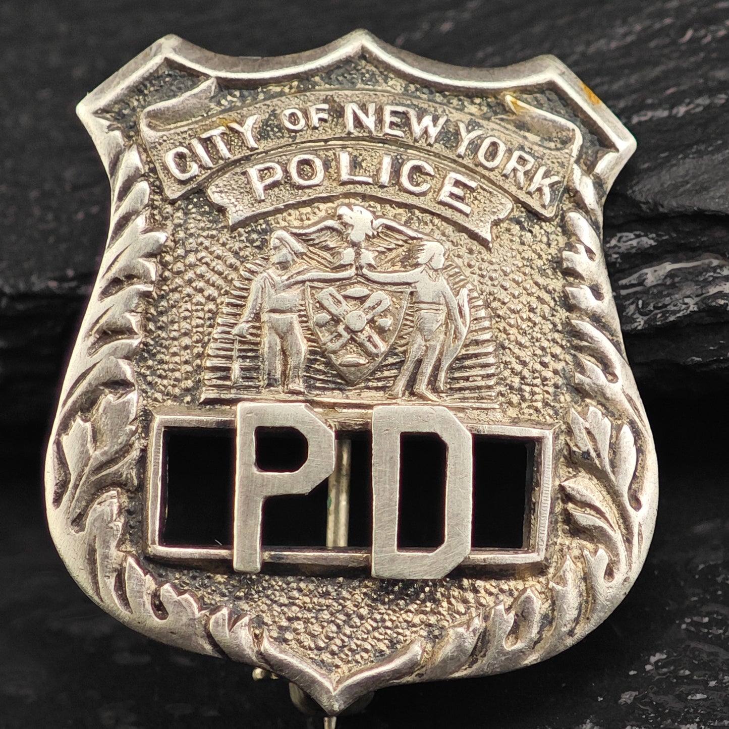 NY Police Shield Sterling Silver Brooch  B2199