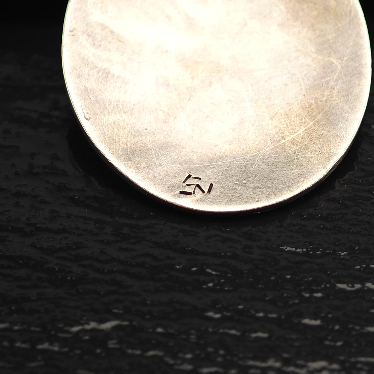 Hopi Overlay Bear Animal Sterling Silver Pendant P2989