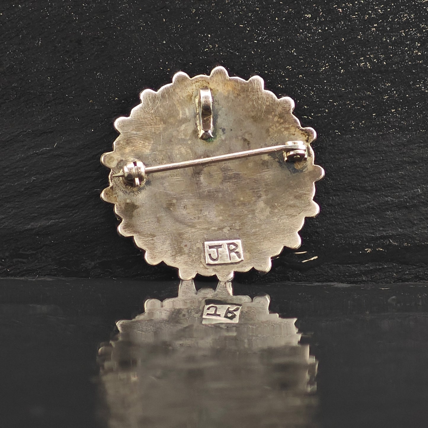 SW Turquoise Cluster Sterling Silver Pendant & Brooch P2990