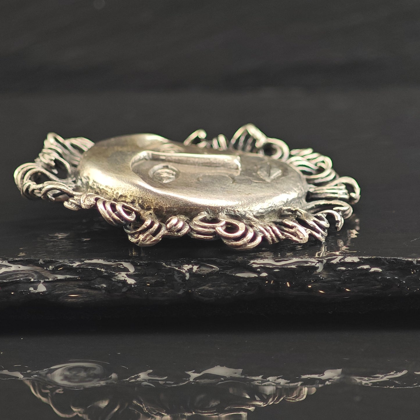 Artist Sunface Sterling Silver Pendant & Brooch P2996