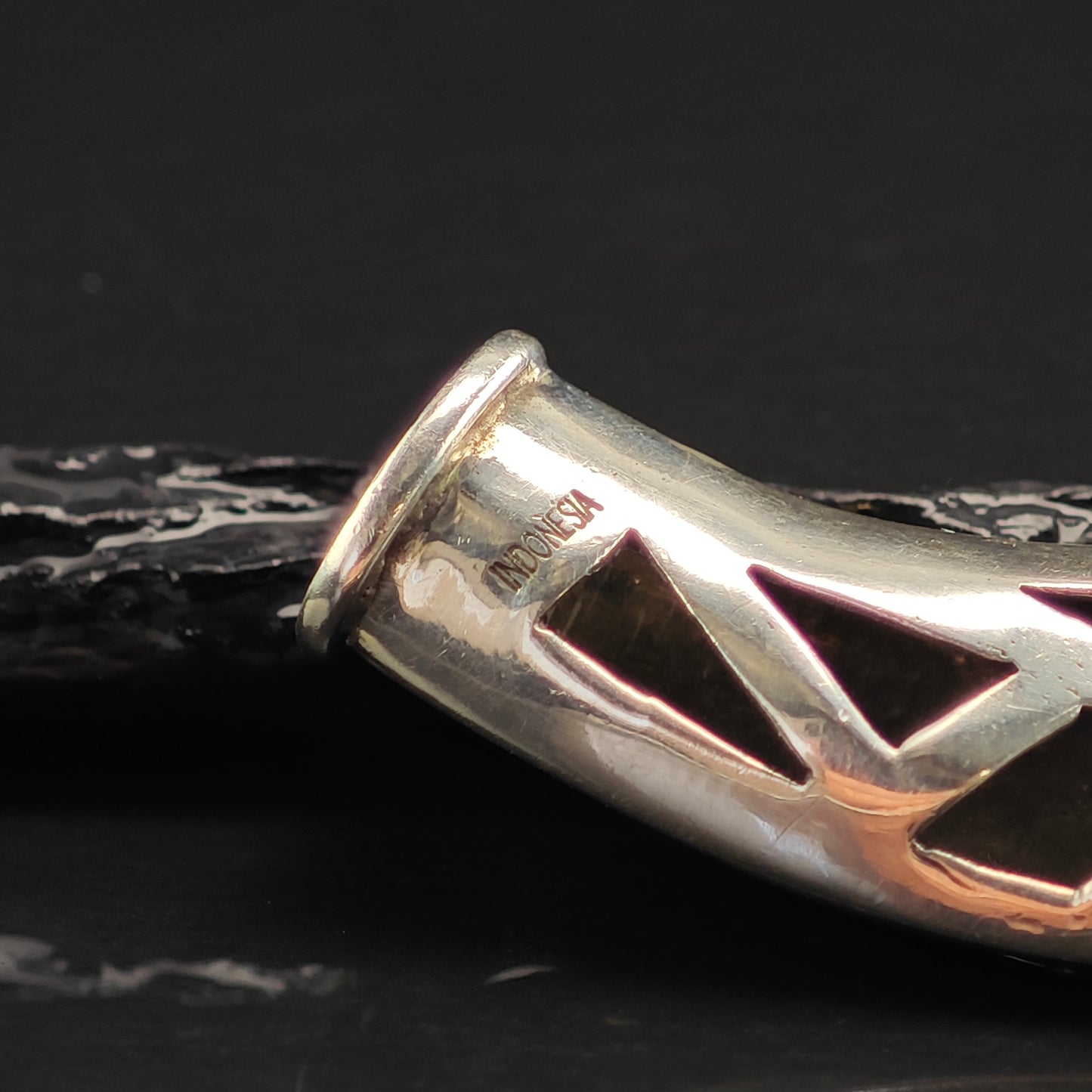 Vintage John Hardy 18k Gold Tube Sterling Silver Pendant P3005