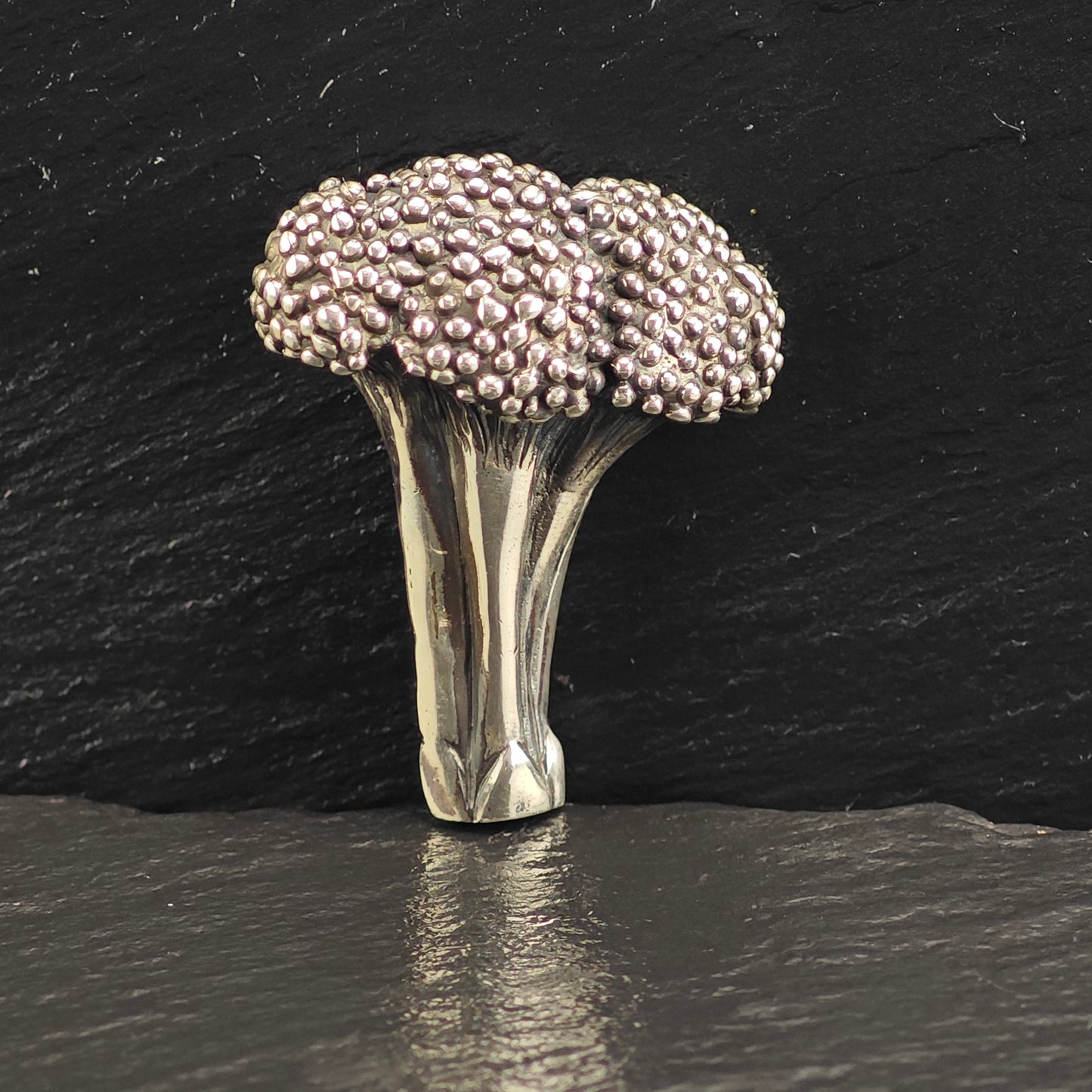 Sterling Silver Broccoli Brooch B2201
