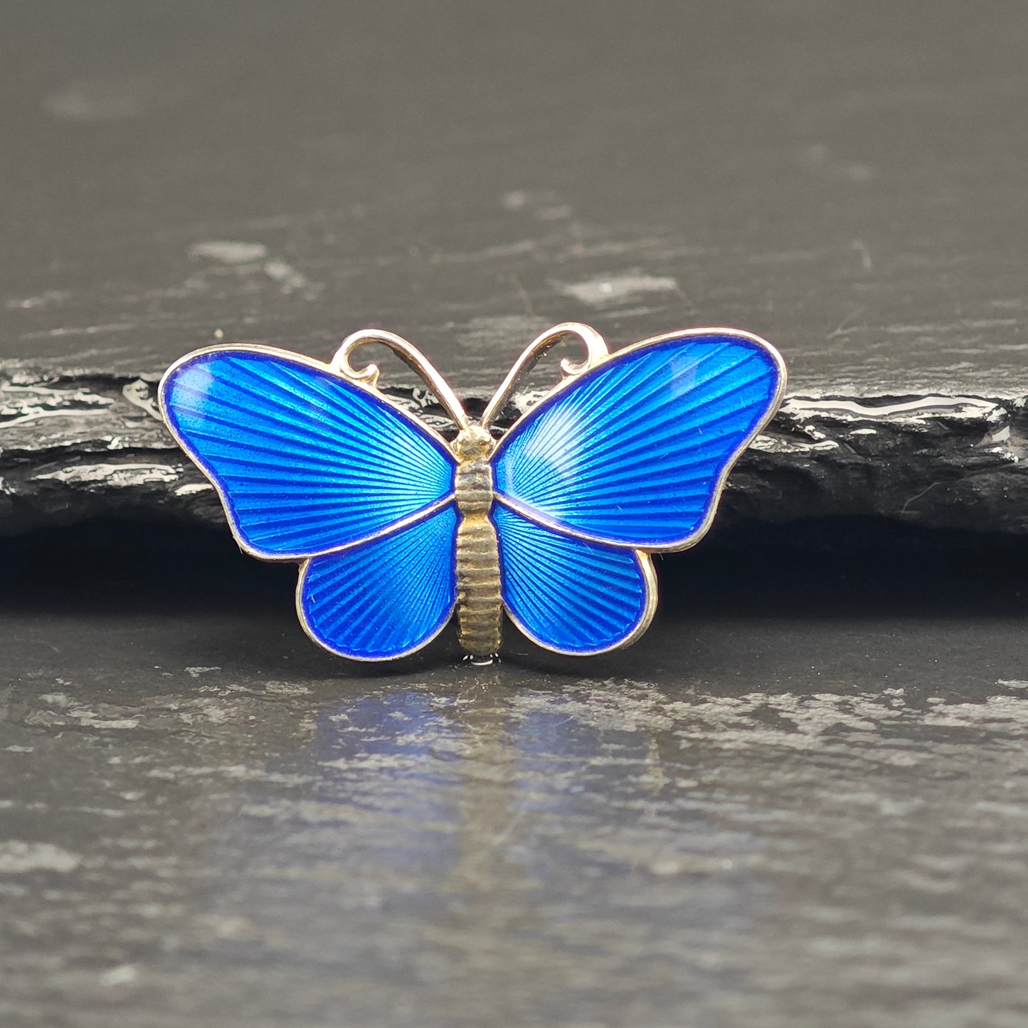 Norway, Enamel Butterfly Sterling Silver Brooch B2203