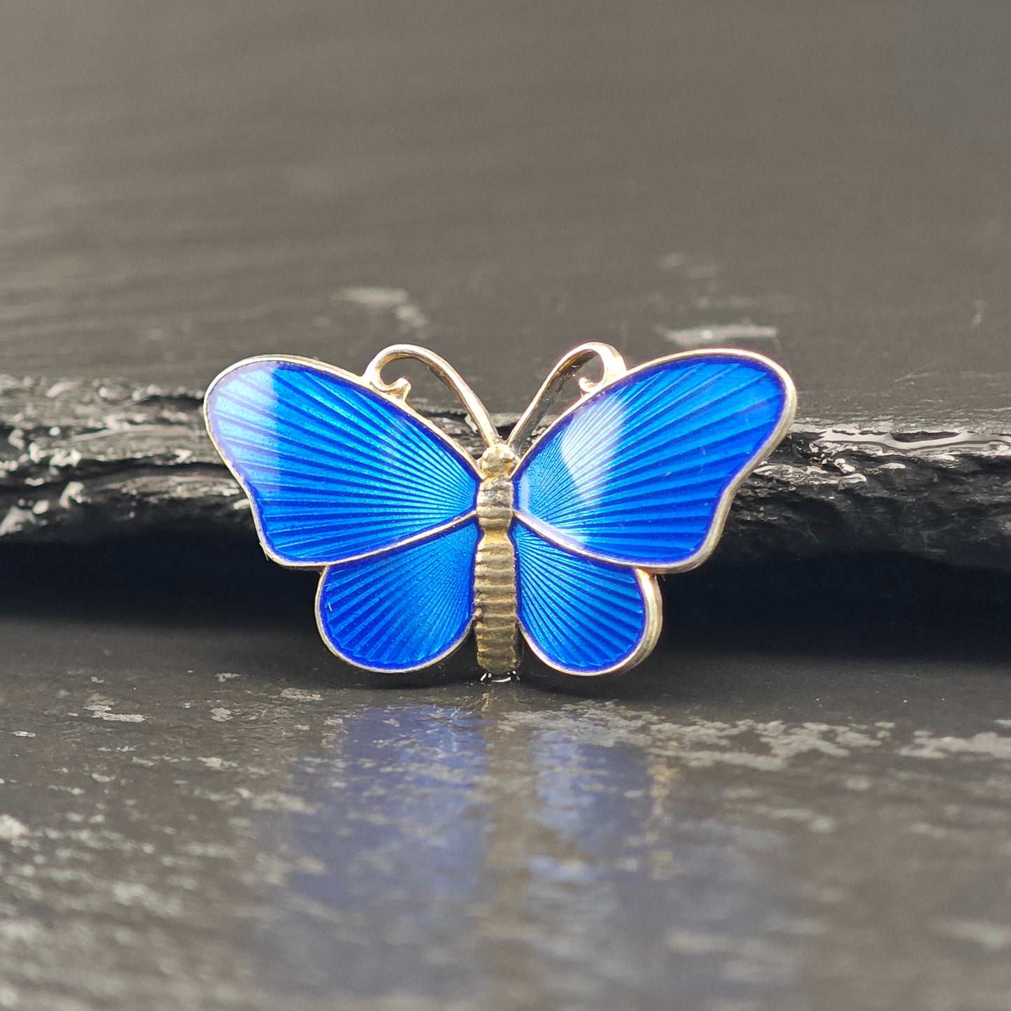 Norway, Enamel Butterfly Sterling Silver Brooch B2203
