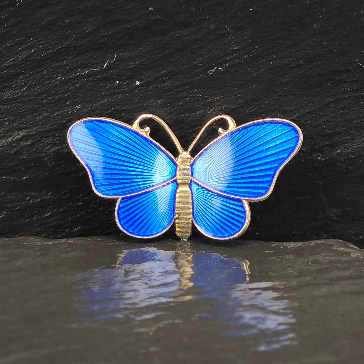 Norway, Enamel Butterfly Sterling Silver Brooch B2203