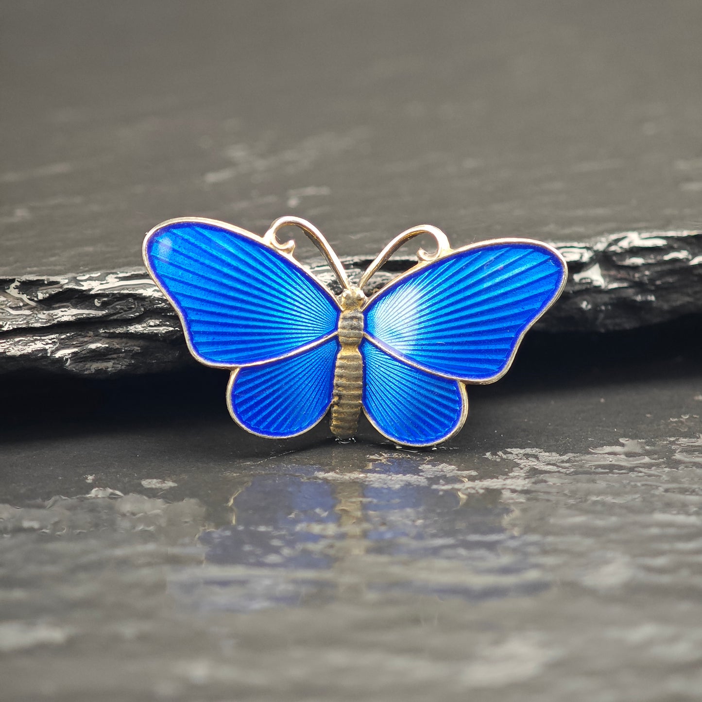 Norway, Enamel Butterfly Sterling Silver Brooch B2203
