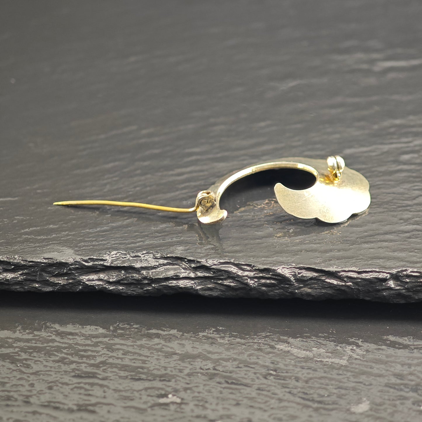 Norway, White Enamel Swirl Sterling Silver Brooch B2204