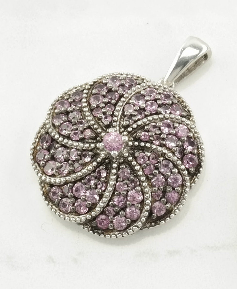 Vintage Topaz, Tanzanite Sterling Silver Pendant P2214