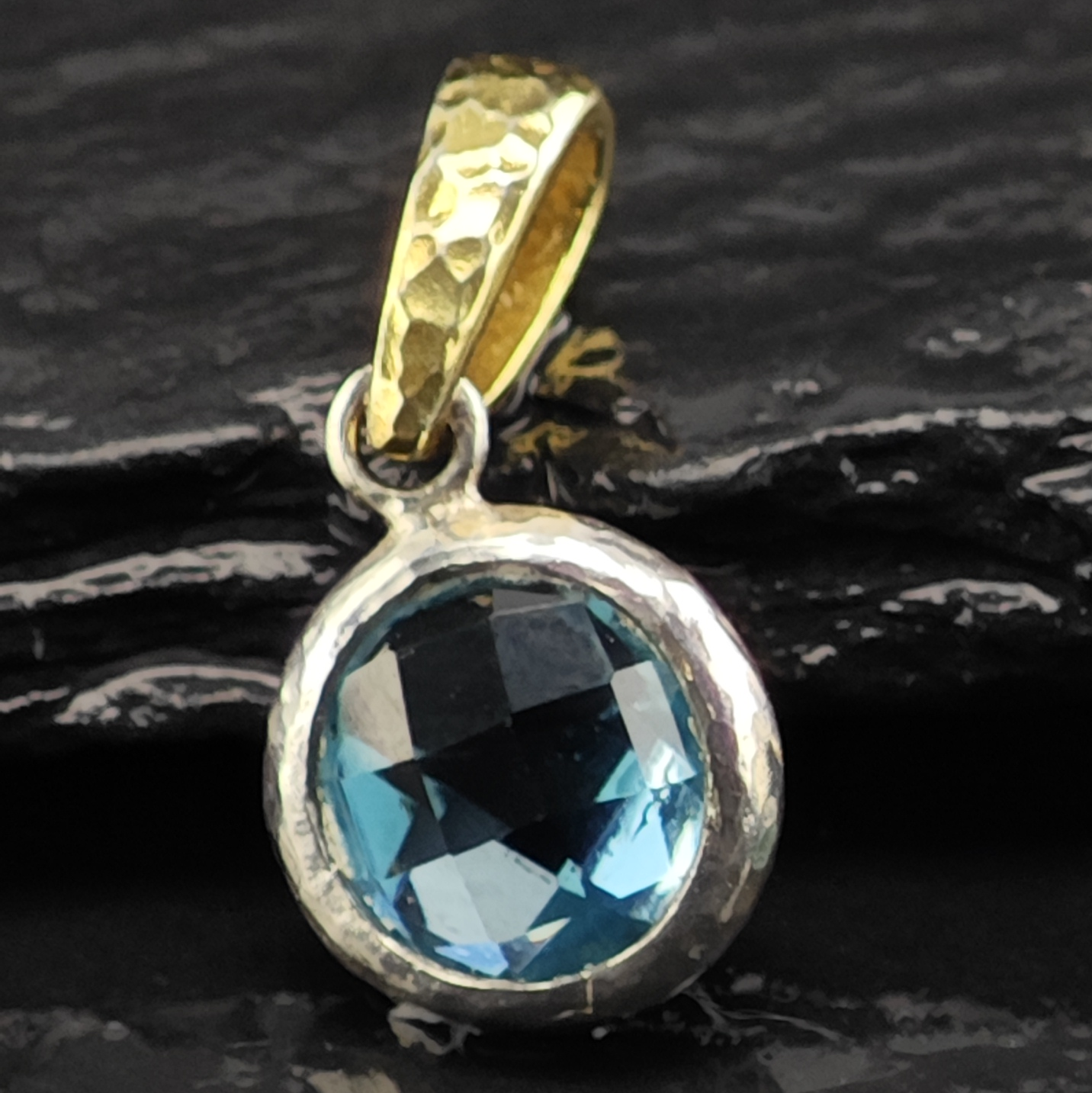 Choice of Topaz Pendant Gold Tone Accent Sterling Silver