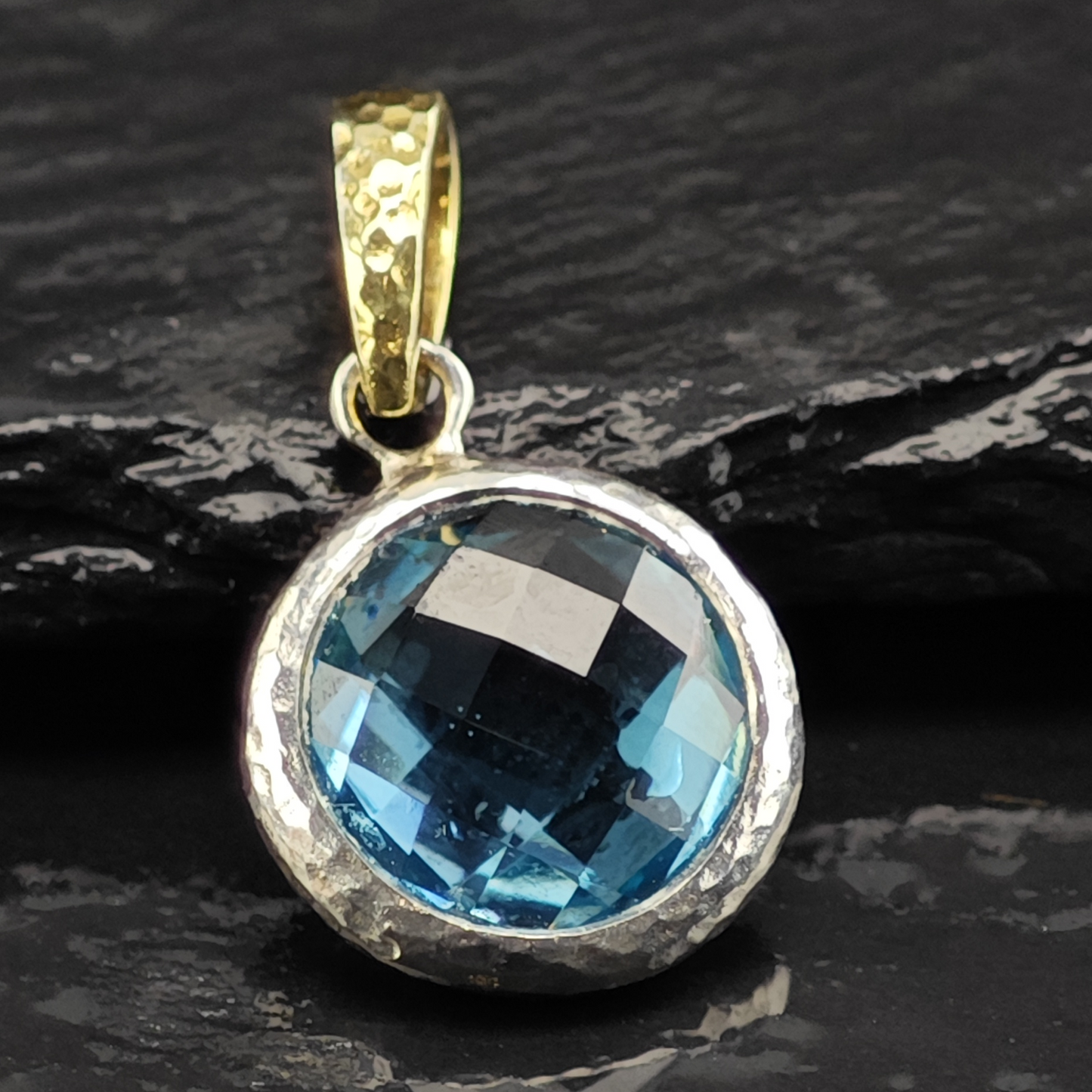 Choice of Topaz Pendant Gold Tone Accent Sterling Silver