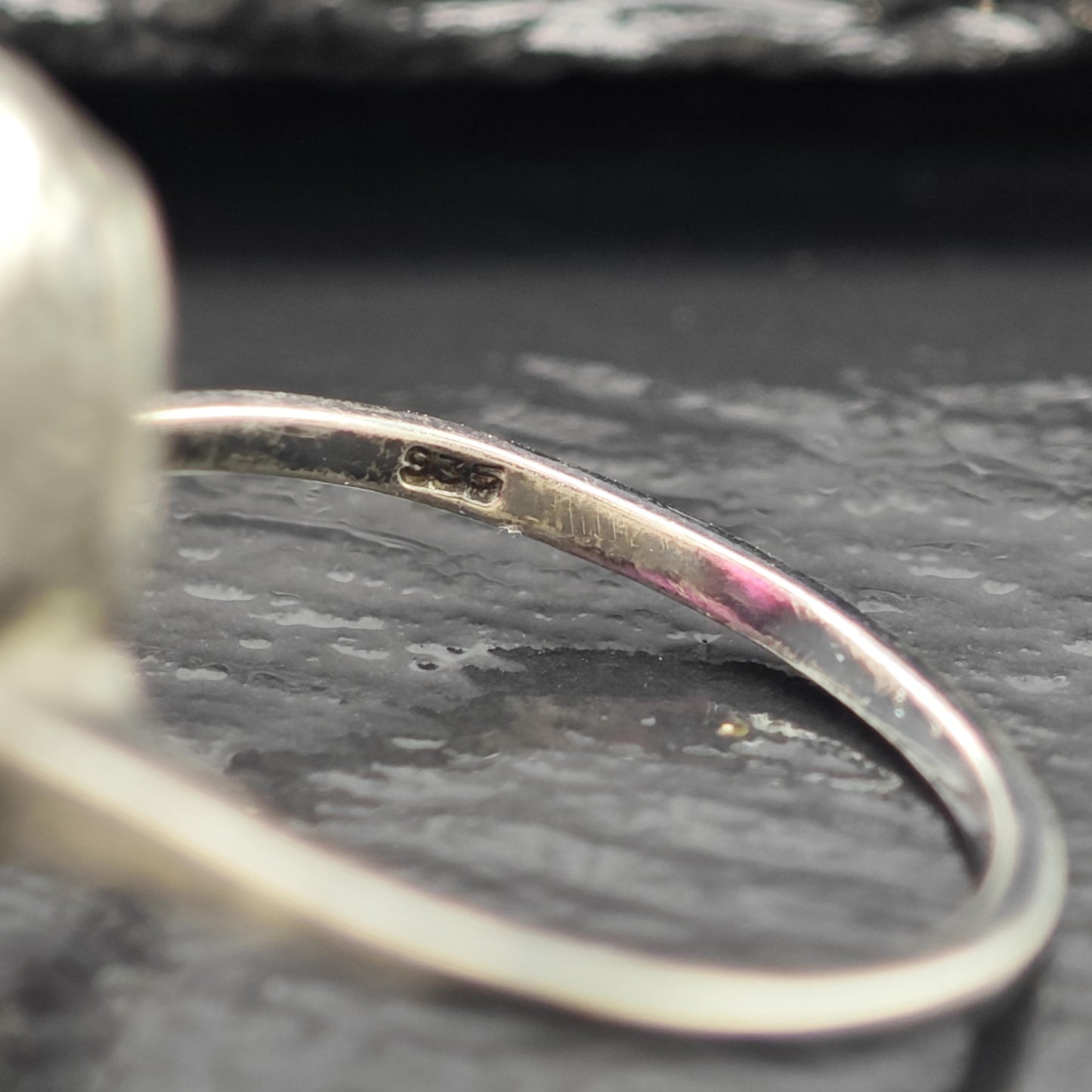 Art Deco Style Lab Ruby Ring Sterling Silver Sz 7 R6186