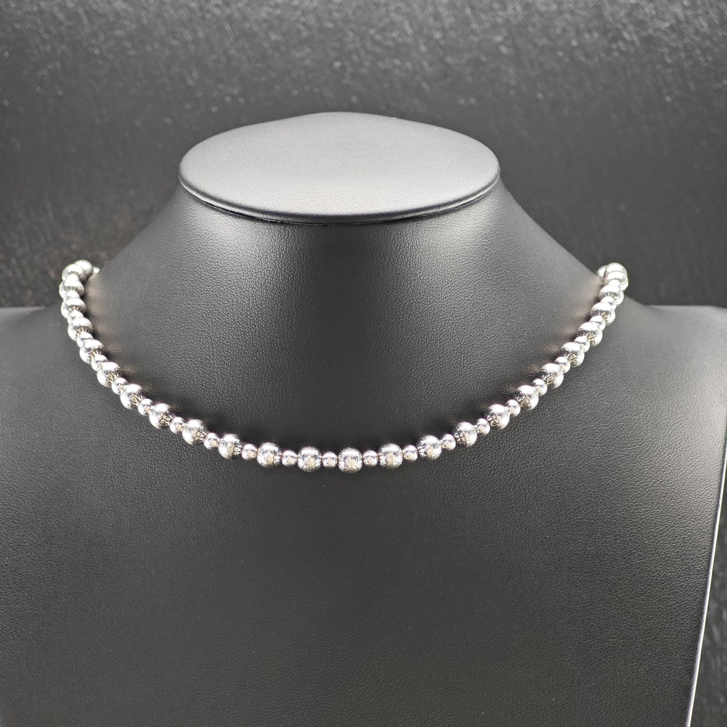 Relios Sterling Silver Pearl 6mm Beads Beaded Necklace