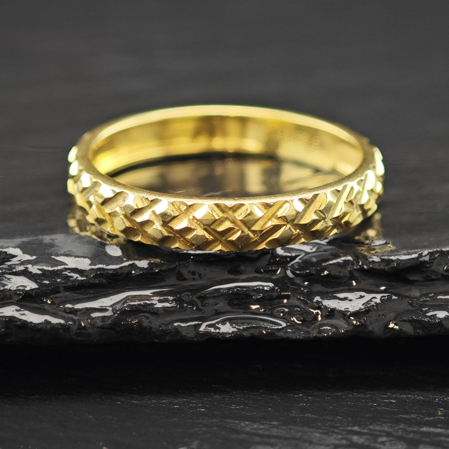 14K Gold Plated Sterling Silver Ring - Simple Minimalist Band