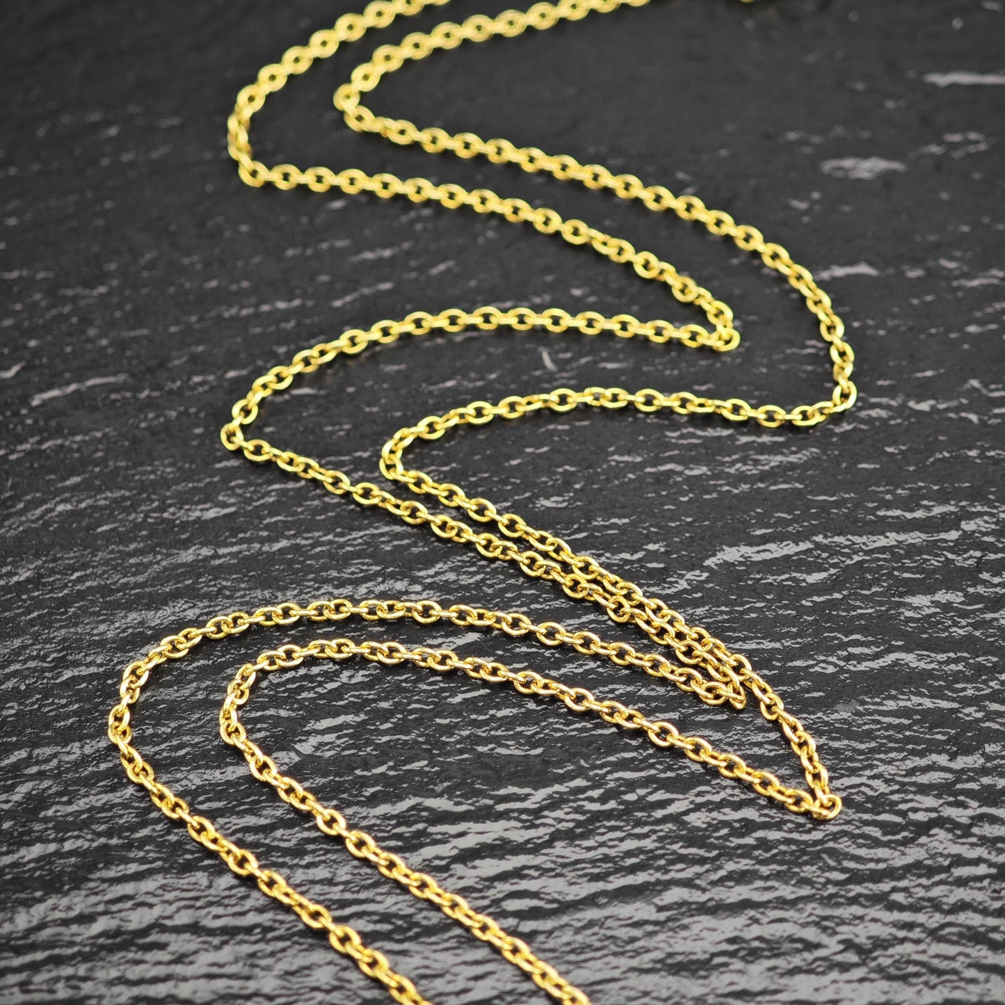 Gold Plated Link Chain Sterling Silver Necklace N2757