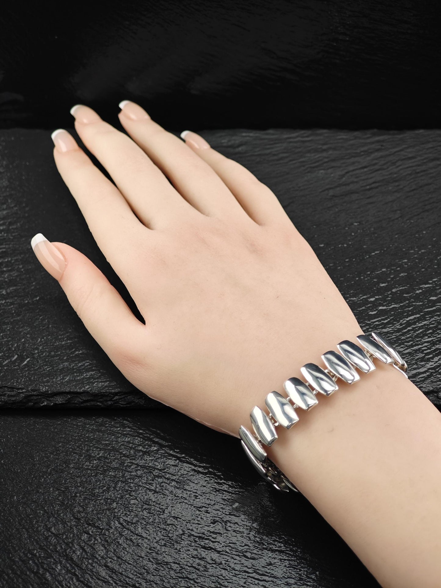Vintage Taxco, Modernist Bracelet Sterling Silver
