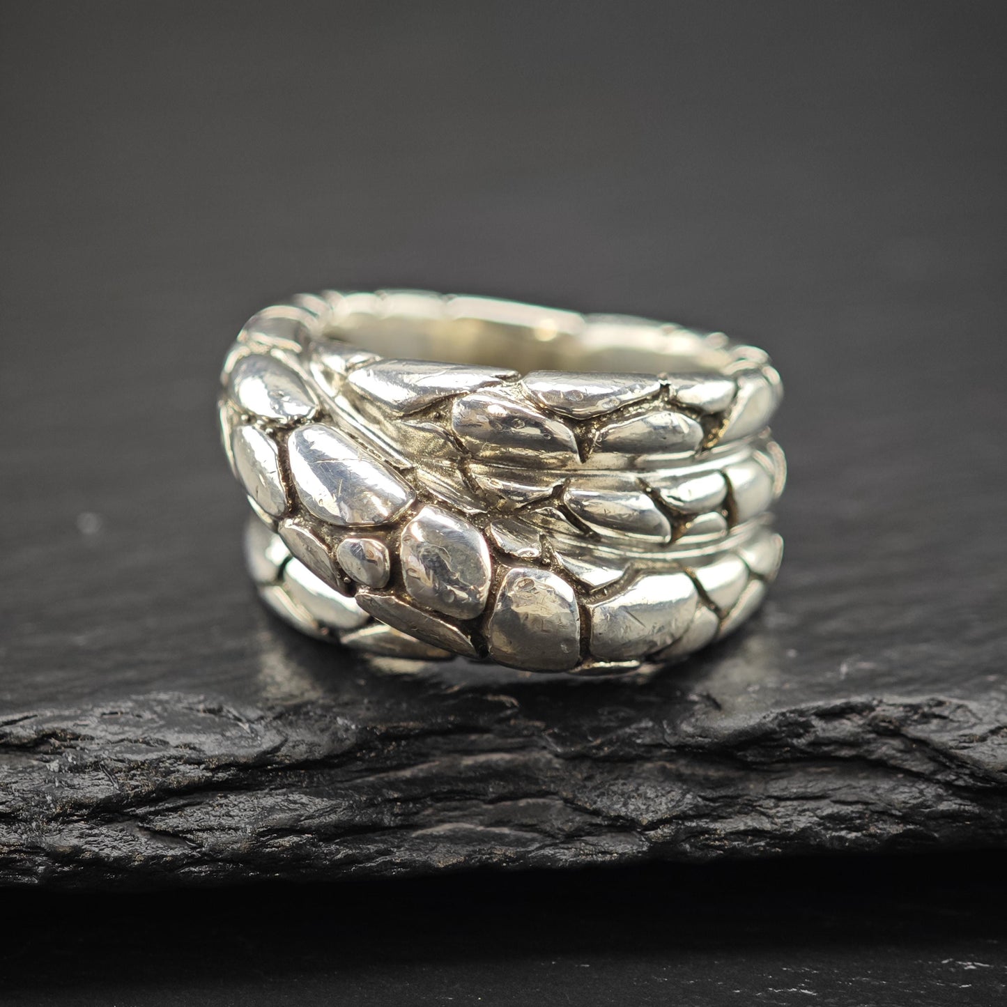 Vintage John Hardy Kali Twist Ring Sterling Silver Sz 7 1/2 R6023
