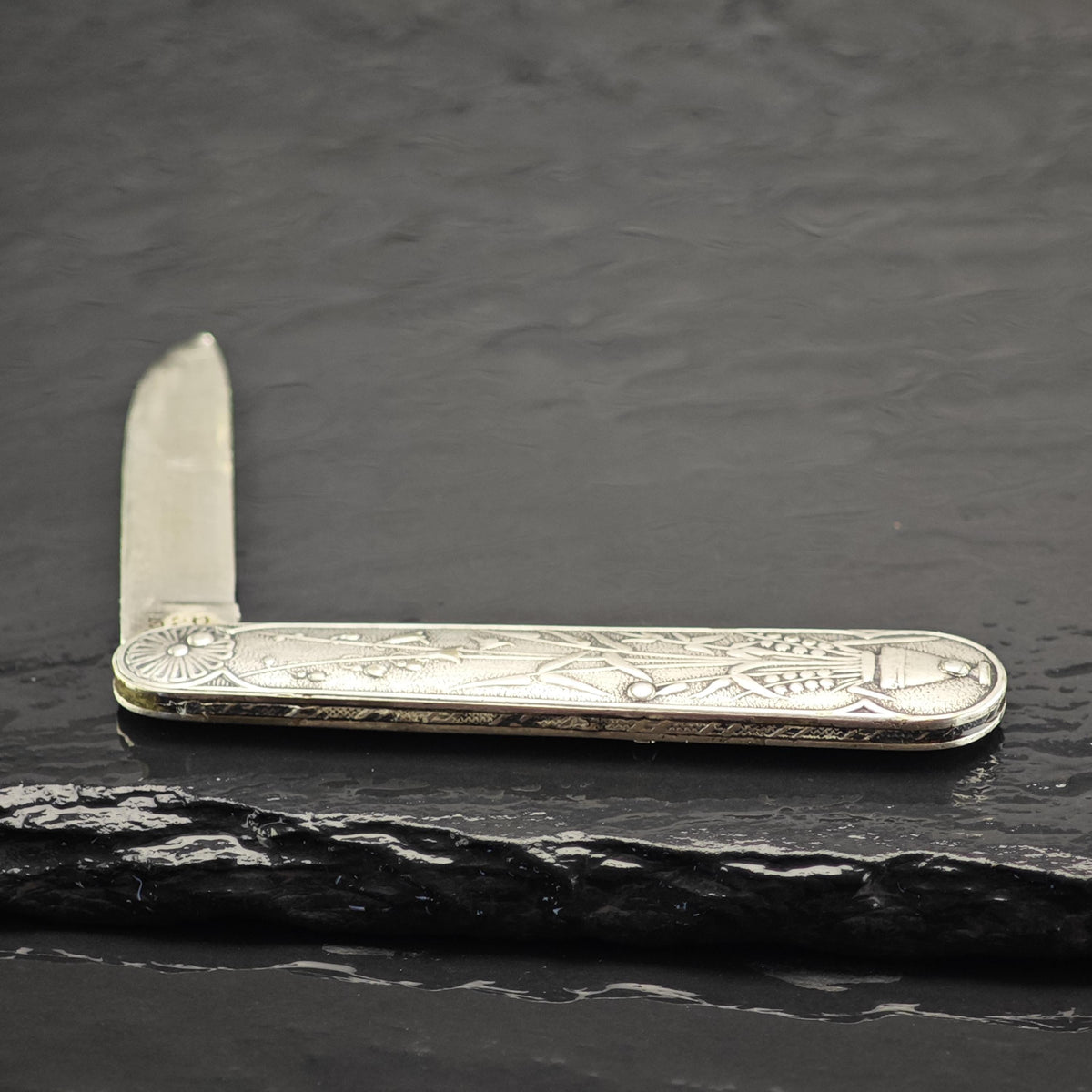 Antique Lilly Of The Valley Pocket Knife Sterling Silver MISC0418