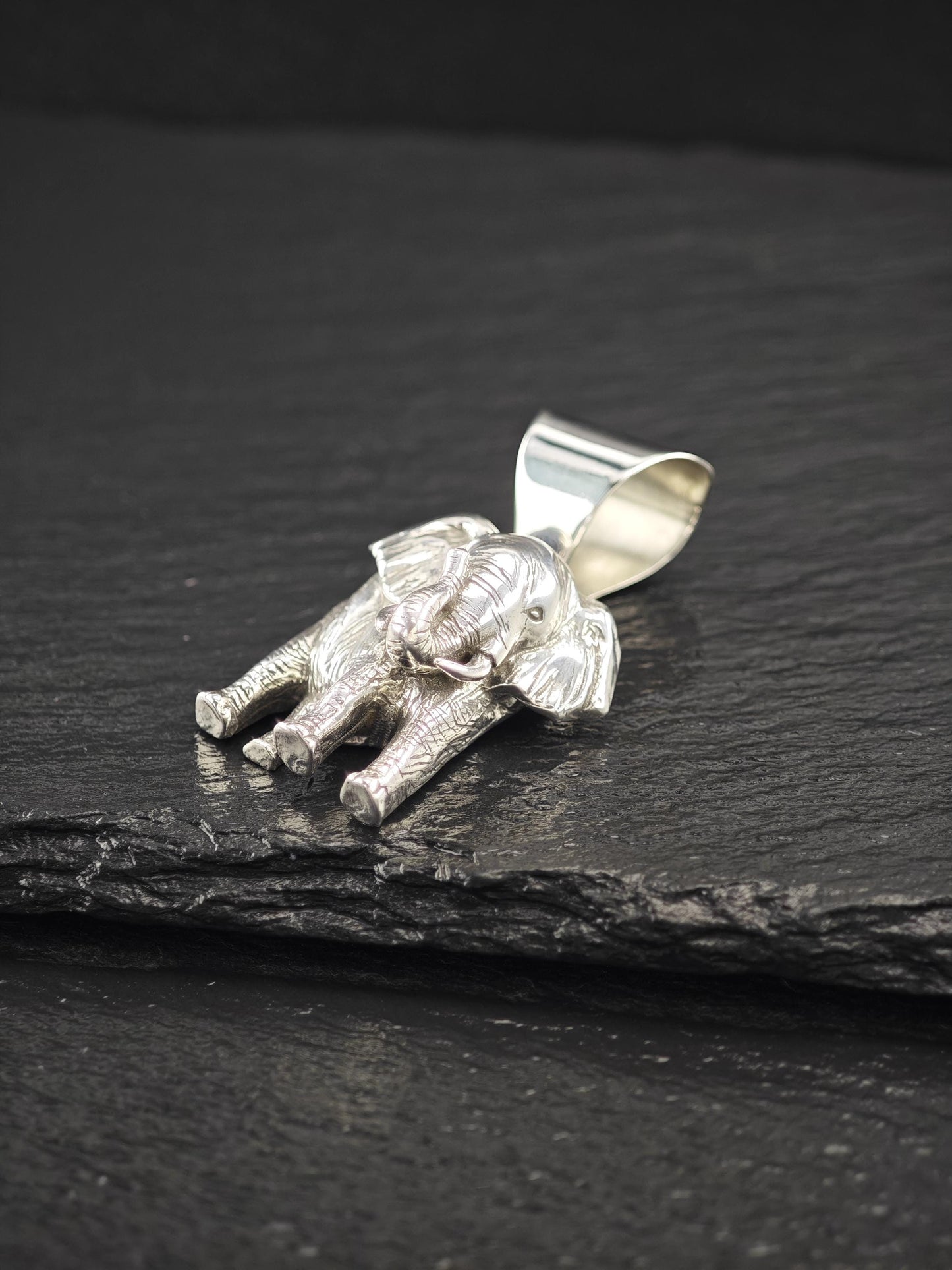 Carol Felley Elephant Pendant Sterling Silver P2713