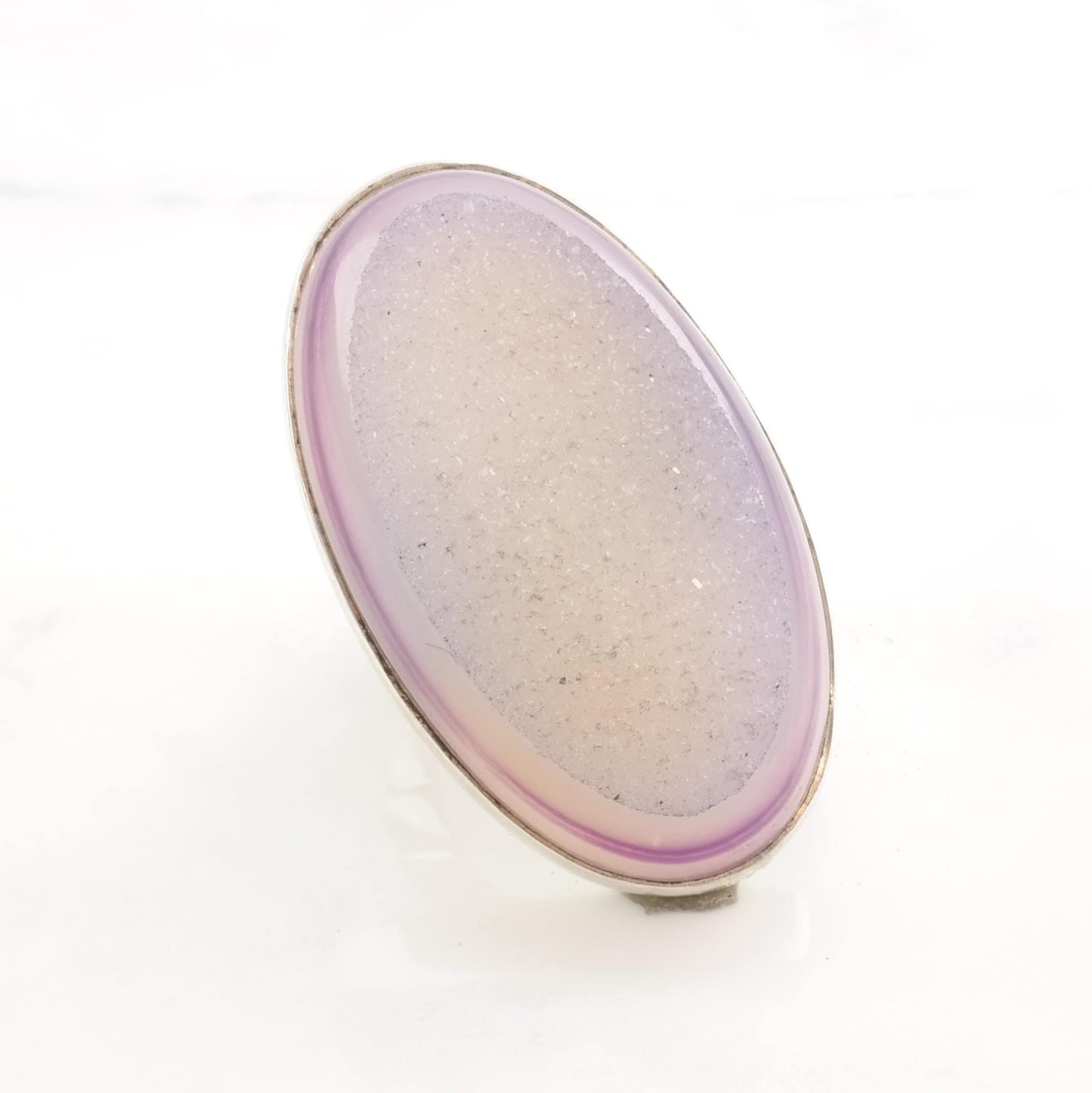 AKR Silver Ring Druzy Size 8