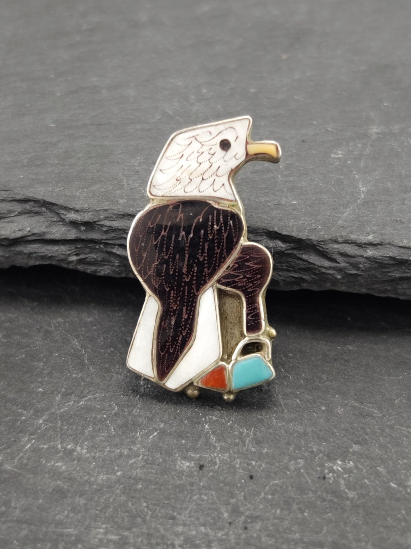 Choice of Zuni Inlay Brooch Native American Sterling Silver