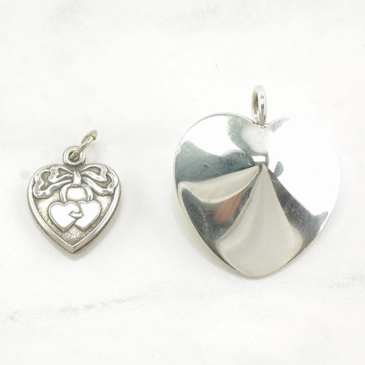 Choice of Vintage Heart Sterling Silver Pendant