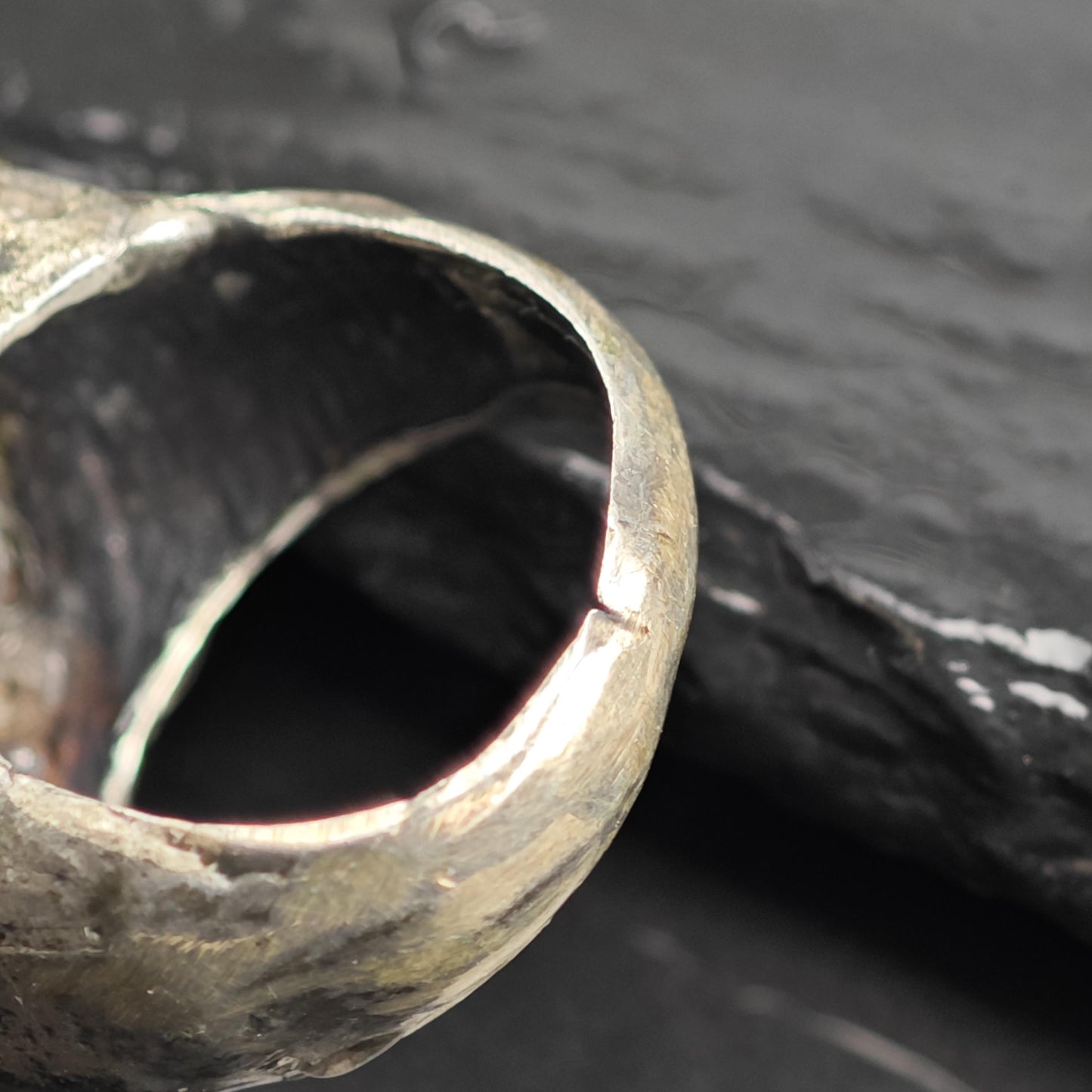 Large Brutalist Floral Sterling Silver Ring Sz 6 1/2 R6703