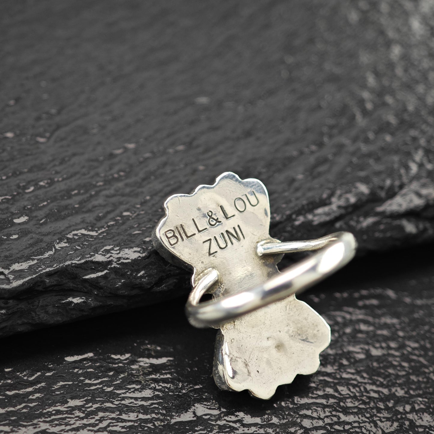 Zuni, Bill & Lou MOP Floral Ring Sterling Silver Size 5 3/4