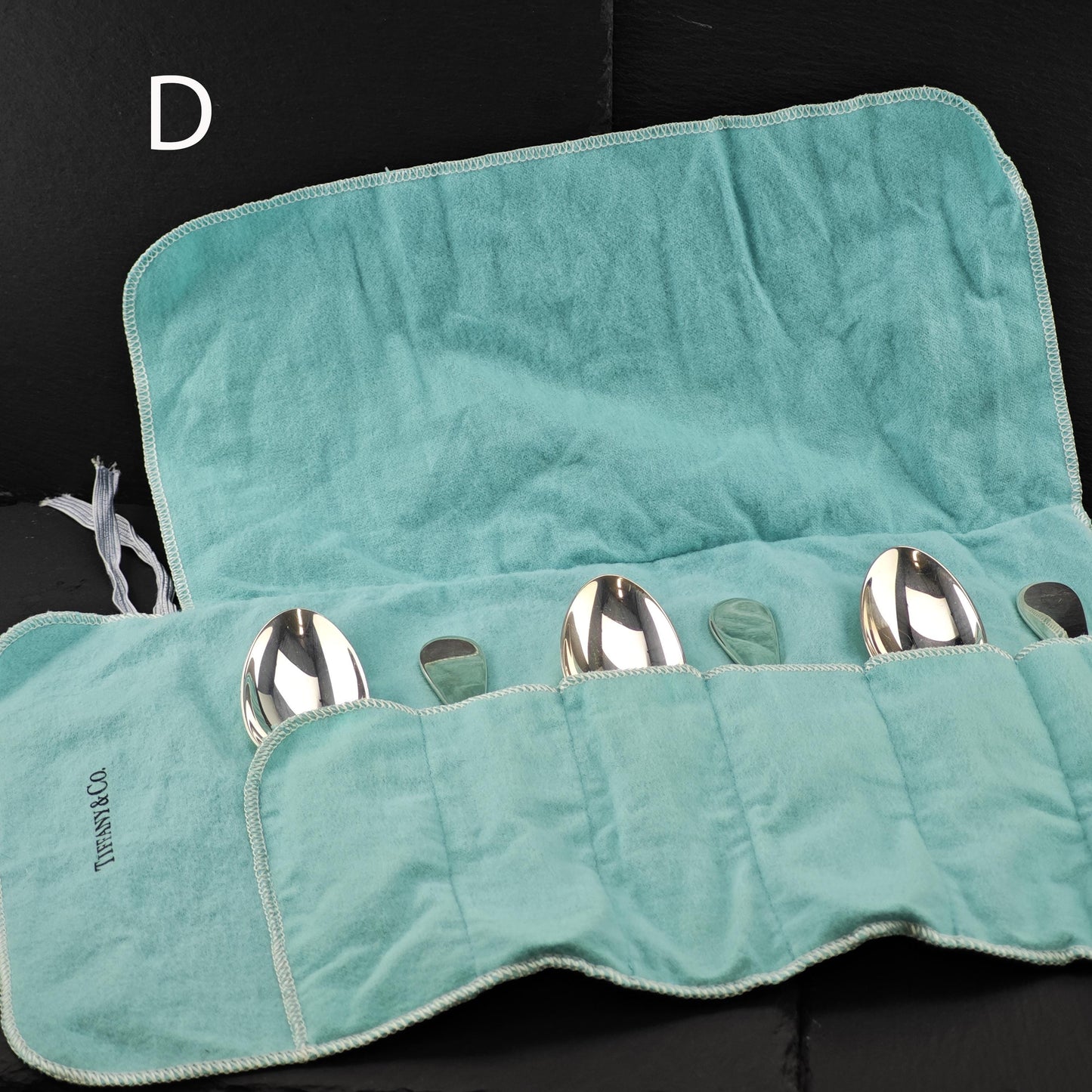 Choice Of Vintage Tiffany Silverware King William: Dinner Forks and Dessert Spoons with Pouch Sterling Silver