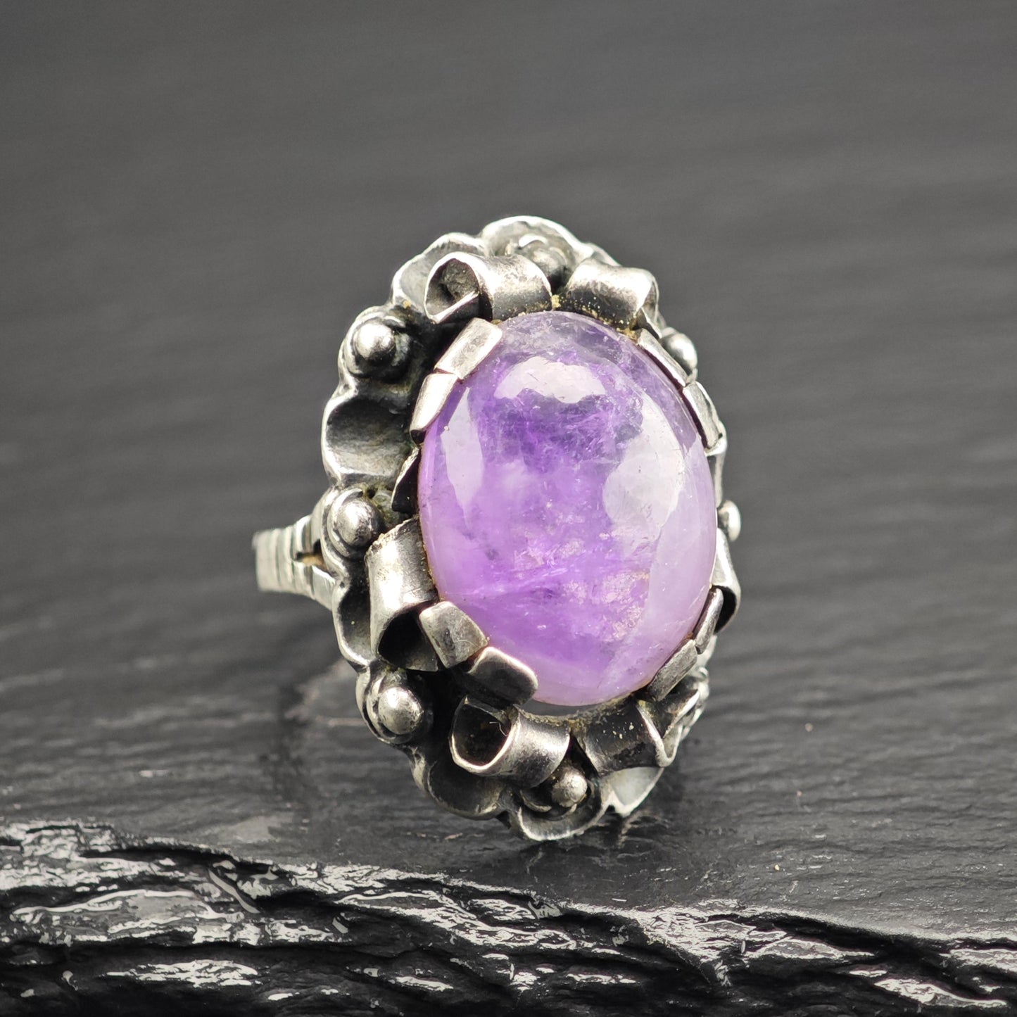 Amethyst Mexico Sterling Silver Ring Sz 6 1/2 R6712