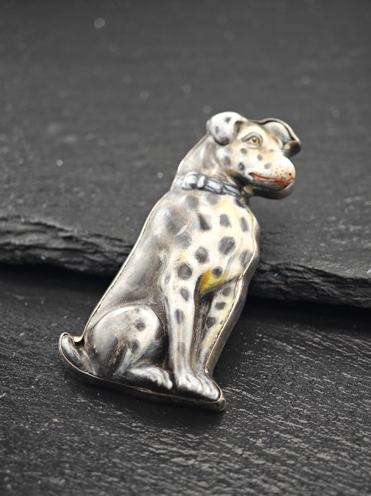 Sergio Bustamante Dalmatian Dog Brooch/Pendant Sterling Silver