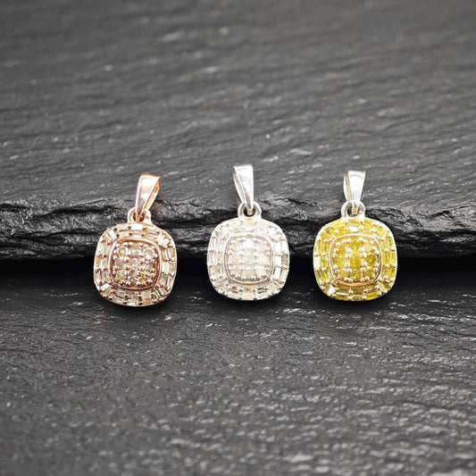 Choice of D'Joy Minimalist Diamond Pendant Sterling Silver P2731