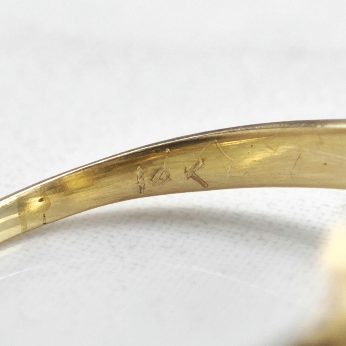 AS IS Diamond Halo 14K Gold Ring Sz 6 1/2 R6784