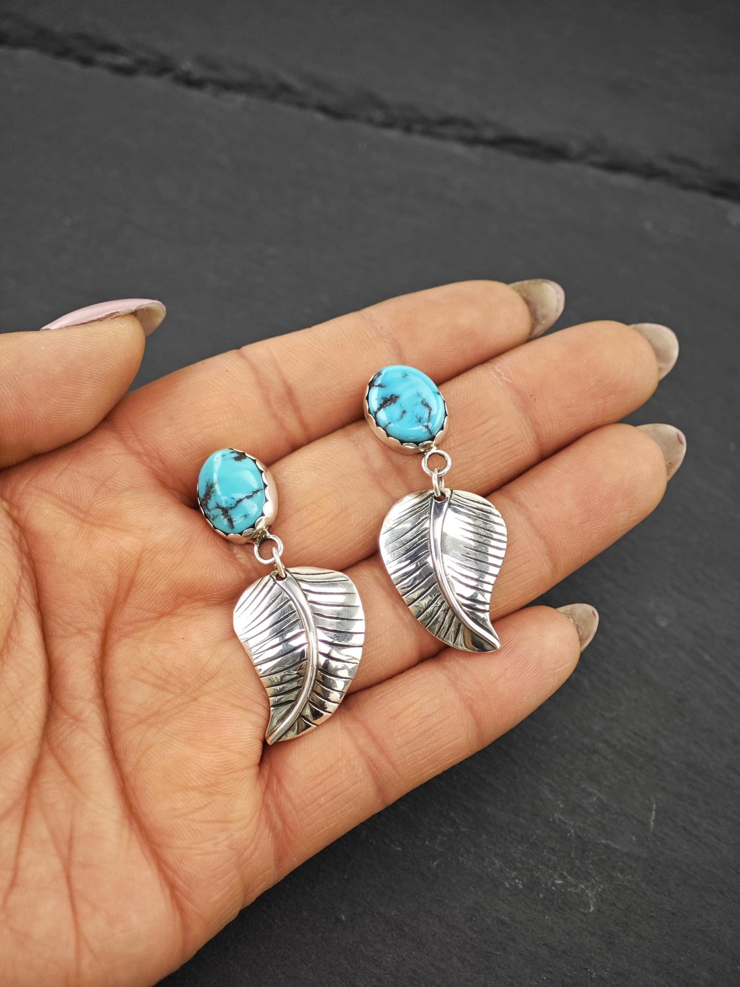 Native American Stud/Dangle Earrings Sterling Silver