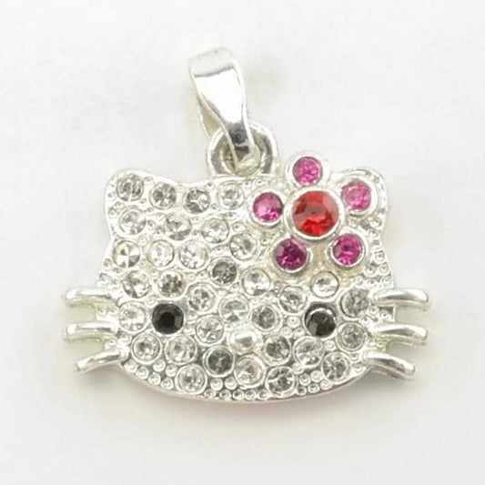 Vintage CZ Hello Kitty Sterling Silver Pendant